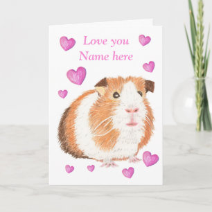 Valentijn voor cavia's, aanpasbaar feestdagen kaart