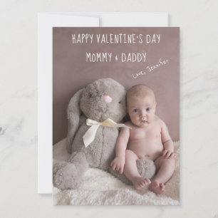 Valentijn voor mama en papa feestdagenkaart