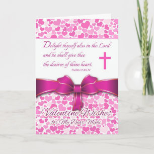 Valentijn voor Mimi, Psalm 37:4 Feestdagen Kaart