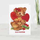 Valentijn voor u het Wenskaart van de Dochter Feestdagen Kaart (Voorkant)
