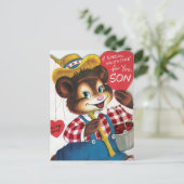  Valentijn voor zoon Feestdagenkaart (Staand voorkant)