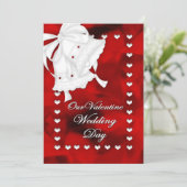 VALENTIJN WEDDING INVITATION - HARTS KAART (Staand voorkant)