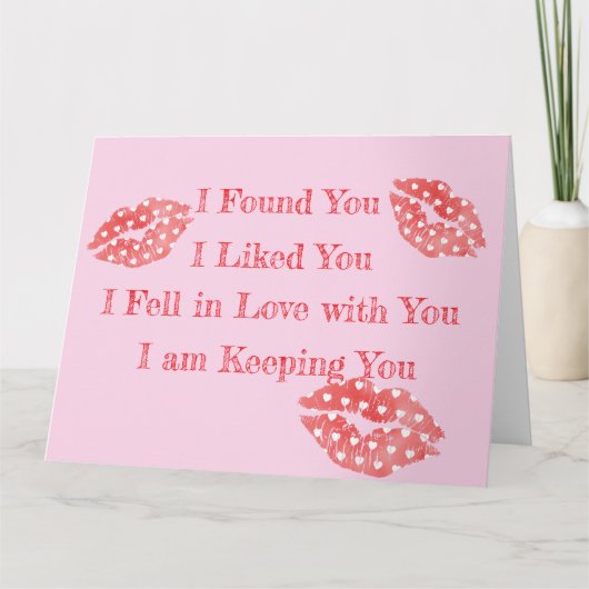 Valentijn Wenskaart Kaart (Voorkant)