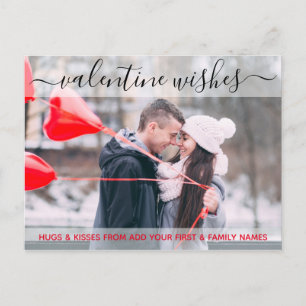 Valentijn wenst trendy typografie Voeg uw foto toe Feestdagenkaart