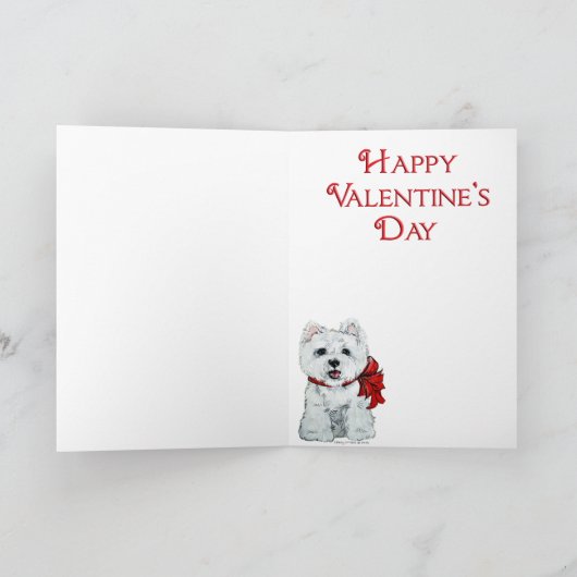 Valentijn Westie - Be MIne Feestdagen Kaart (Binnen)