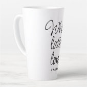 Valentijn Whole Latte Love Black Script Mok (Linkerhoek)