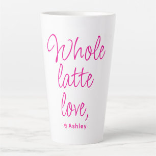 Valentijn Whole Latte Love Hot Pink Mok