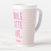 Valentijn Whole Latte Love Hot Pink Script Mok (Rechterhoek)