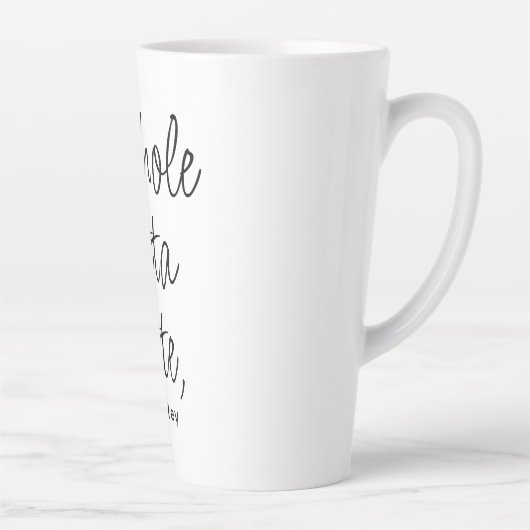 Valentijn Whole Lotta Latte Zwart-wit Latte Mok (Rechts)