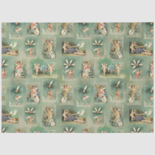 Valentijn Winged Cupid Collage Tissuepapier