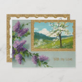 Valentijn Wisteria Feestdagenkaart (Voorkant / Achterkant)