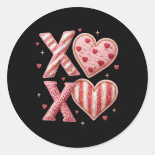 Valentijn Xoxo Latch Hook Garens Kussen Harten Bek Ronde Sticker