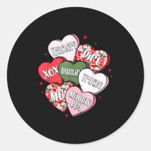 Valentijn Xoxo Moederdag Wilde Eend Camo Mama Eend Ronde Sticker