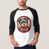 Valentijn Yorkie Be Mine Graphic Shirt (Voorkant)