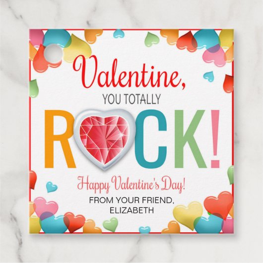 Valentijn You Rock Gift Label (Voorkant)