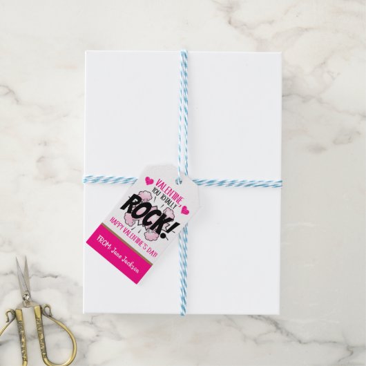 Valentijn You Rock Gift Label Cadeaulabel (Met Touw)