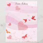 Valentijn Zachte harten Butterflies Briefpapier pa (Achterkant)