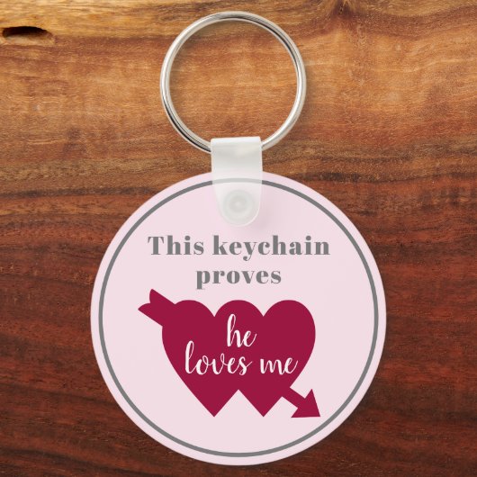 Valentijn, ze houdt van romantiek sleutelhanger (Voorkant)