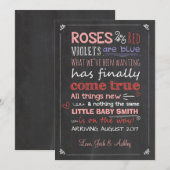 Valentijn zwangerschapsaankondiging Kaart verwacht (Voorkant / Achterkant)