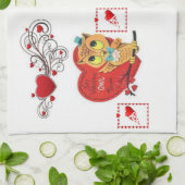 valentijnen houden van handdoeken (Gevouwen)