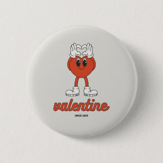 valentijnen sinds 2025 ronde pin ronde button 5,7 cm