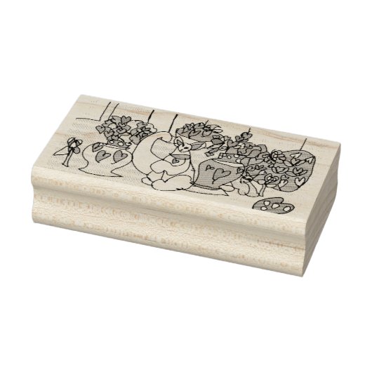 Valentijnen spelen 	rubberstempel (Stempel)