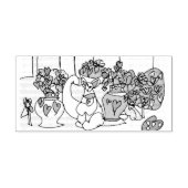 Valentijnen spelen 	rubberstempel (Afrduk)