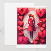 Valentijnkaart Feestdagenkaart (Voorkant / Achterkant)