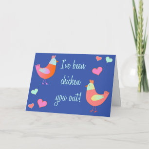 Valentijnkaart voor kippenuitdager kaart