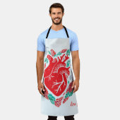 Valentijns Anatomisch Hart: Unieke Kaart Schort (Gedragen)