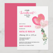 Valentijns Baby shower Kaart (Voorkant / Achterkant)