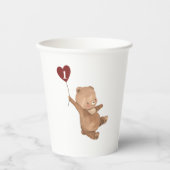 Valentijns Beer Papieren Bekers (Voorkant)