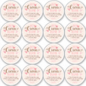 Valentijns  Blush Pink Hot Cacao Bomb Instructies Sticker (Voorkant)