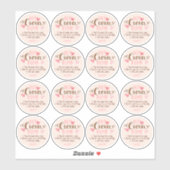 Valentijns  Blush Pink Hot Cacao Bomb Instructies Sticker (Vel)