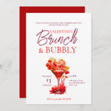 Valentijns Brunch en Bubble Invitation