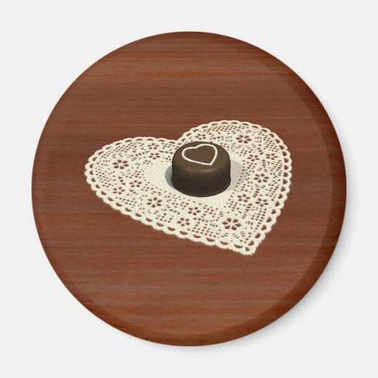 Valentijns chocolade magneet (Voorkant)