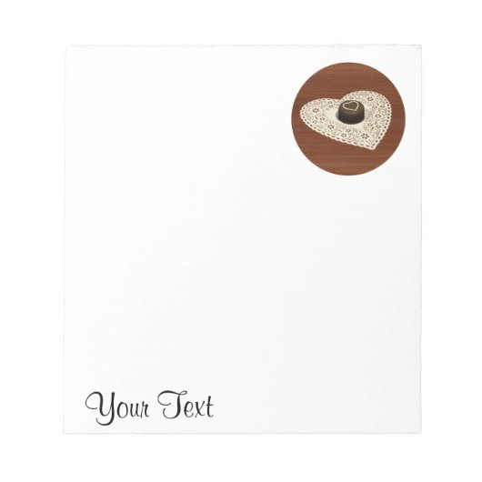 Valentijns chocolade notitieblok (Voorkant)
