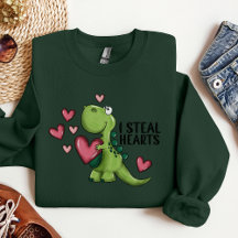 Valentijn's Day Dino shirt, Valentijns's geschenk