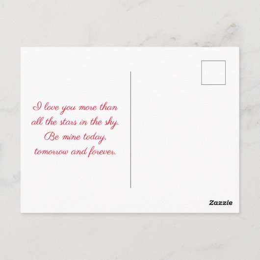 Valentijn's Day Hearts Briefkaart (Achterkant)