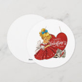 Valentijn's Day Meisje Feestdagenkaart (Voorkant / Achterkant)