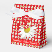 Valentijn's Day Party Wit Daisy Hart Custom Bedankdoosjes (Voorkant Zijde)