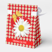 Valentijn's Day Party Wit Daisy Hart Custom Bedankdoosjes (Achterkant)