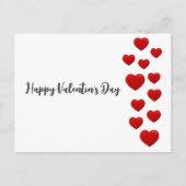 Valentijn's Day Red Hearts Briefkaart - Romantisch (Voorkant)