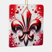 Valentijns Fleur De Lis Keramisch Ornament (Rechts)