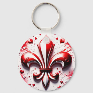 Valentijns Fleur De Lis Sleutelhanger