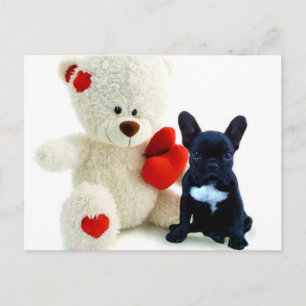 Valentijns Franse Bulldog puppy briefkaart