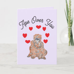 Valentijns G kaart: Aap verliefd op Jou Feestdagen Kaart