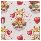 Valentijns Giraffe Patroon Stof (Close Up)