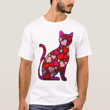 Valentijns Glas-in-Lood Kat Hart | Retro Mozaïek