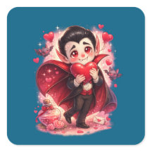 Valentijns grappige Dracula sticker – Schattige li
